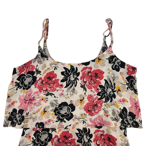 Abercrombie & Fitch M Floral Tiered Ruffle Sundress Mini Dress Coquette Romantic - Picture 9 of 13